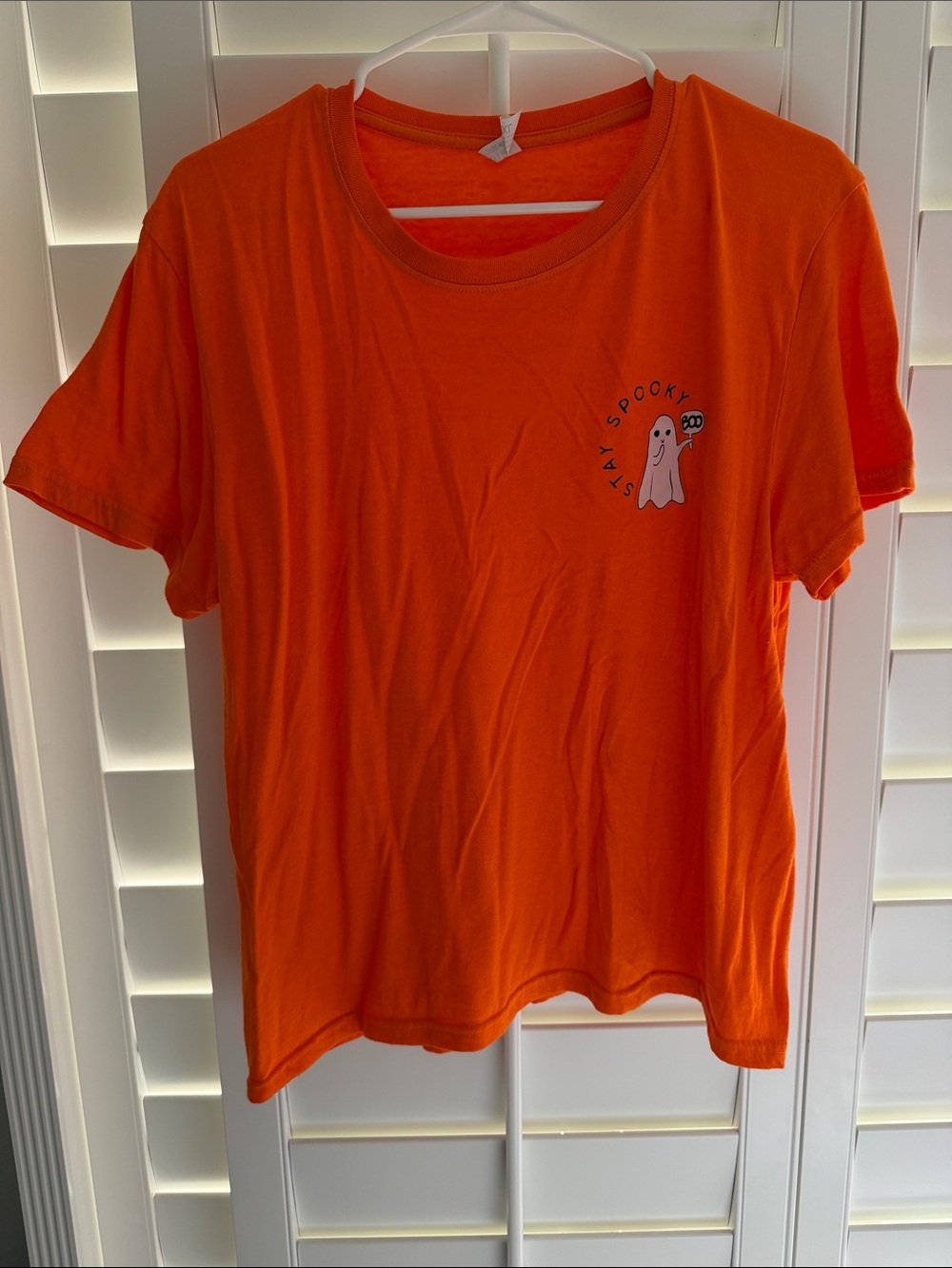 Orange "Stay Spooky" Ghost Graphic Tee